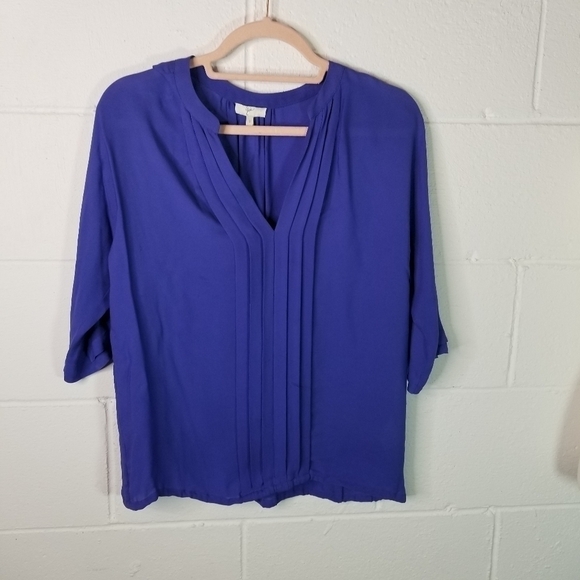 Joie silk tunic blous blue purple - Picture 2 of 6